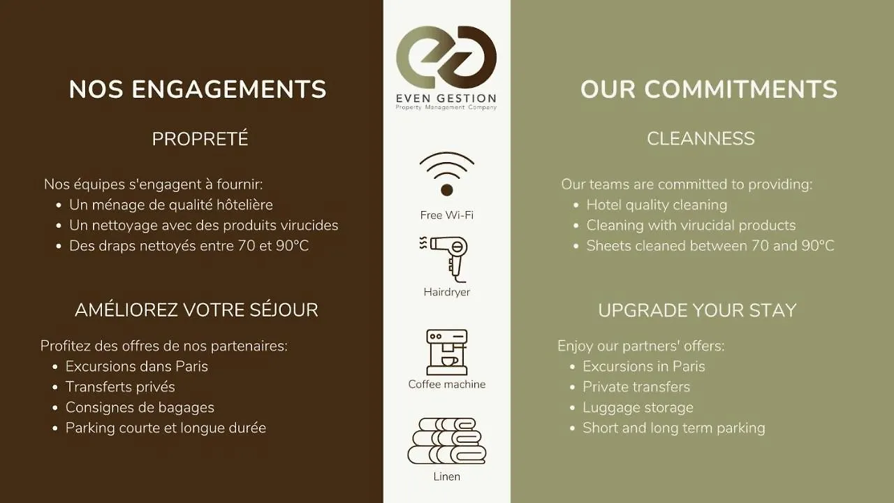 Apartment 0#Appart 4Pers#1 Bedroom#Paris 15#Commerce#Ac France